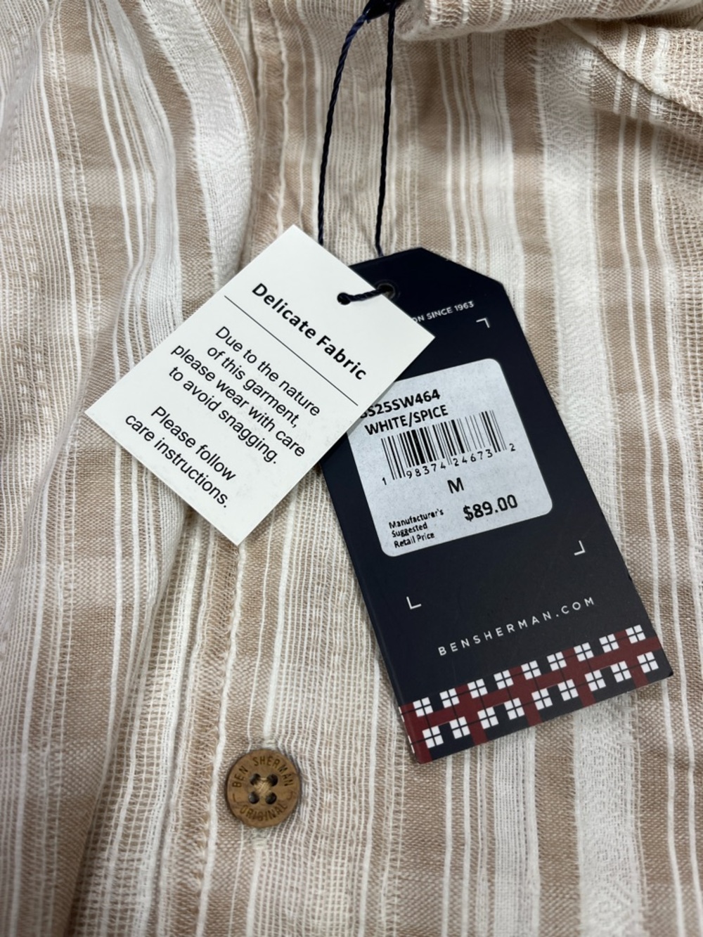 Ben Sherman Men’s S/S Casual Button Down Shirt. Size Medium - Picture 10 of 10